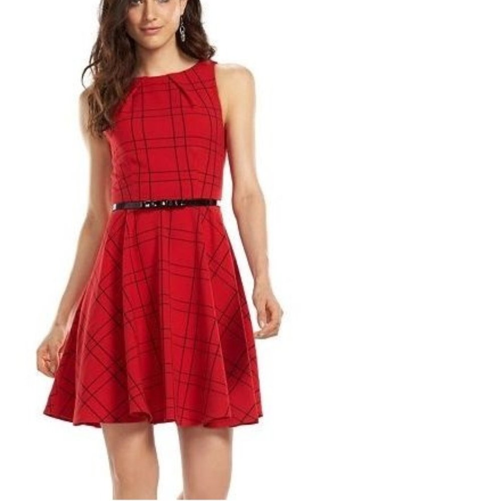 🎈Host Pick🎈 Elle red checked sleeveless dress